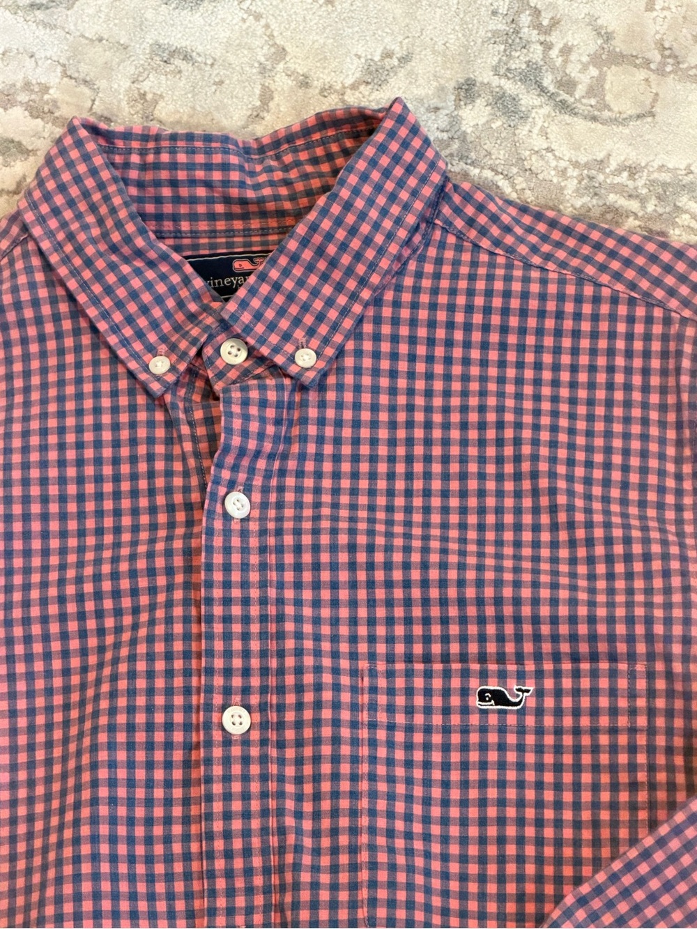 Vineyard Vines Men's Button-Down Check Shirt Slim Fit Medium